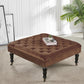 Supersoft Tufted Coffee Table Ottoman-18"x 33" x 33"