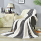Faux Fur Knitted Throw Blanket