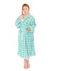 Printed Flannel Fleece Bath Robe - Cane - Baltic- L/XL