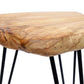 Cedar Roots Small Stool Side Table and Stand with 3 Hairpin Legs-12" x 13.5" x 17.4" H