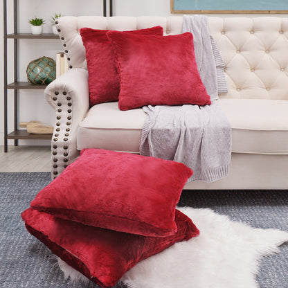 Faux Fur 4 Piece Decorative Pillow Covers-20&