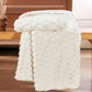 Textured Faux Fur ivory Throw- 50&