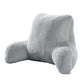 Solid Light Faux Fur Bedrest Pillow, 20" x 18" x 17"