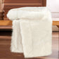 Textured Faux Fur ivory Throw- 50&