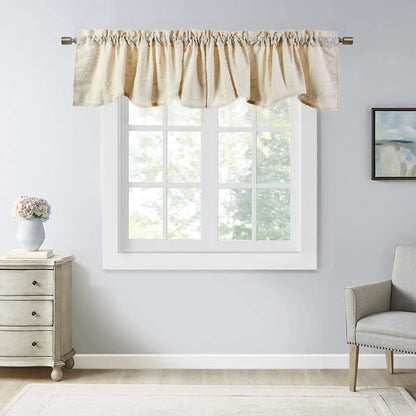 Chain Embroidery Valance 2 Piece Set