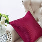 Satin Quilted Paisley 2 Piece Decorative Pillow Covers- Burgundy