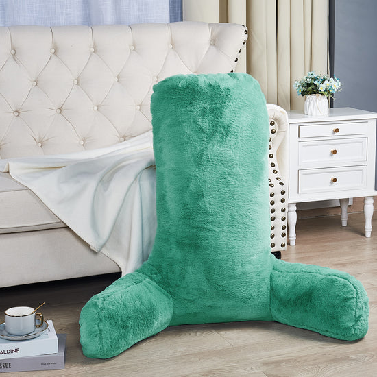Fox Faux Fur Bedrest Pillow - Large Size 28" x 30" x 17"