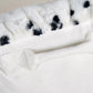 Cows Flowers Faux Fur Medium/Large Size Bedrest Pillow Cover