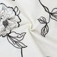 2 Piece Magnolia Embroidered Curtain, White/Cream