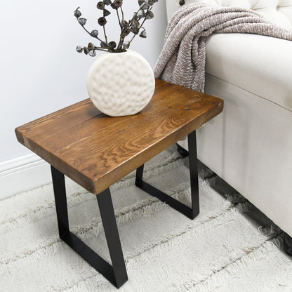 Natural Old Pine Wood Side Table