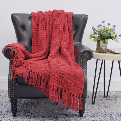 Cable Tweed Throw