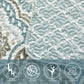 5 Piece Printed Microfiber Quilts Set-Tivoli Ikat