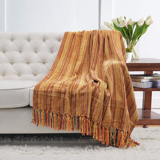 Multi Color Crystal Chenille Throw