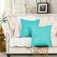 Suede Pillow Shell with Big Zipper 2 Piece Decorative Pillow Covers