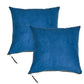 Suede Pillow Shell with Big Zipper 2 Piece Decorative Pillow Covers